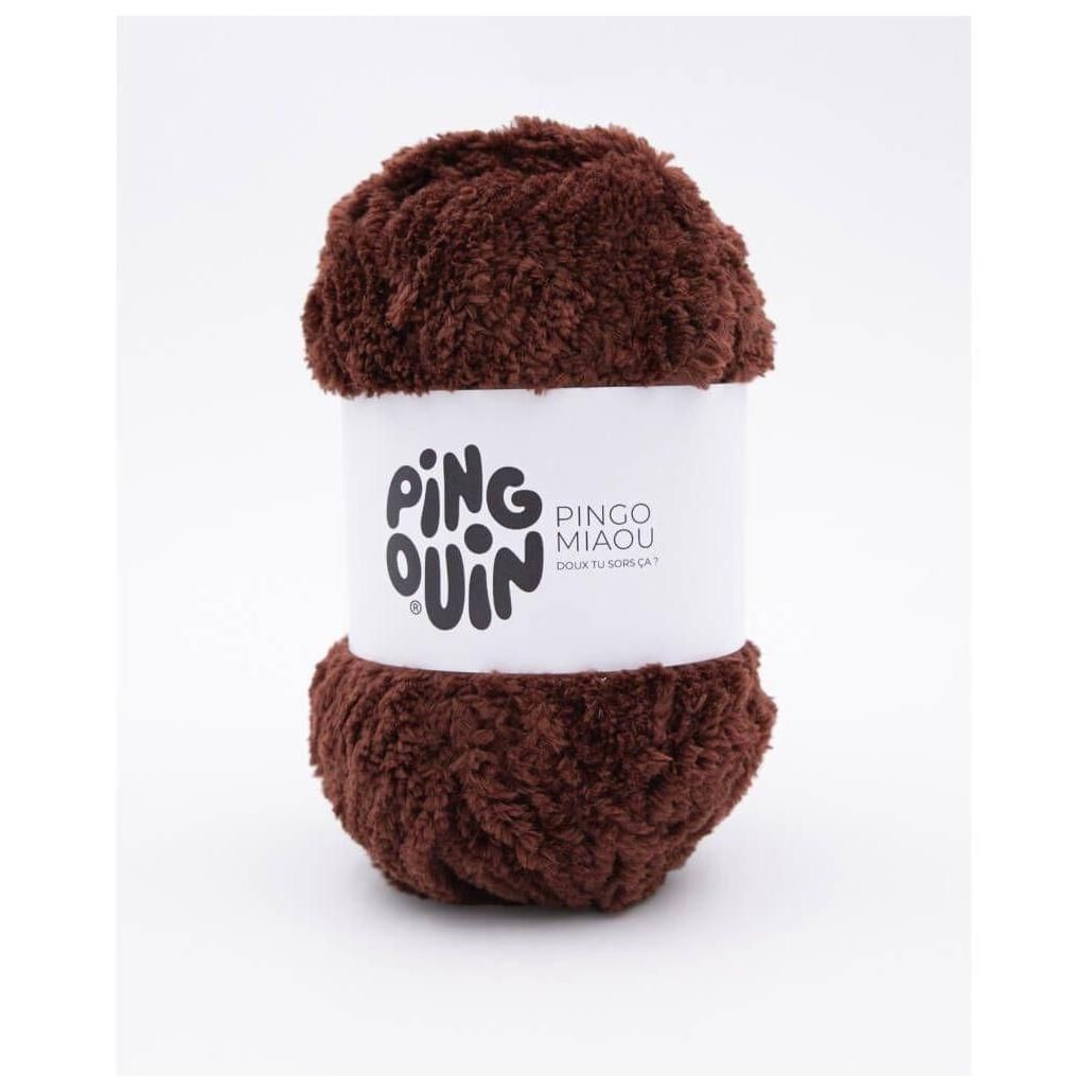 Fil  Tricoter Pingo Miaou - 100gr - Pingouin Brun Marron - 4