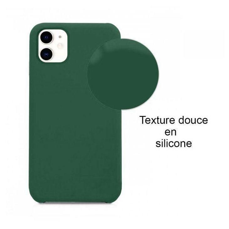 Coque Iphone 12 Mini Silicone Liquide Vert Foret + 2 Vitres En Verre Tremp... - 5