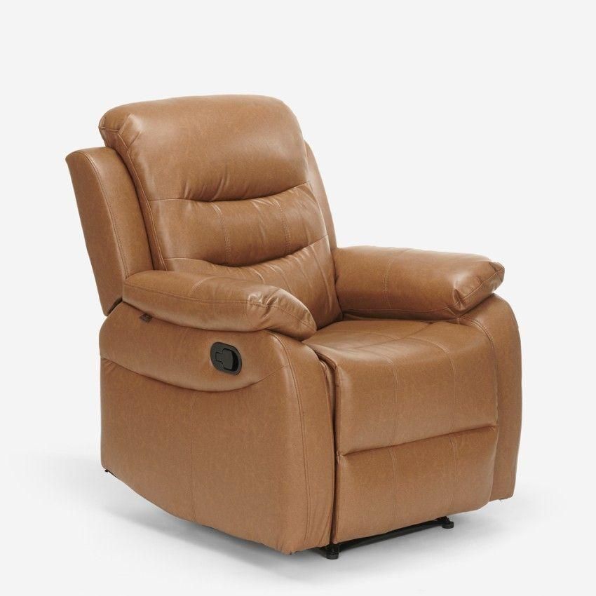 Fauteuil Relaxant Lux Dossier Inclinable Repose Pied Cuir Synthtique Rembo... - 2