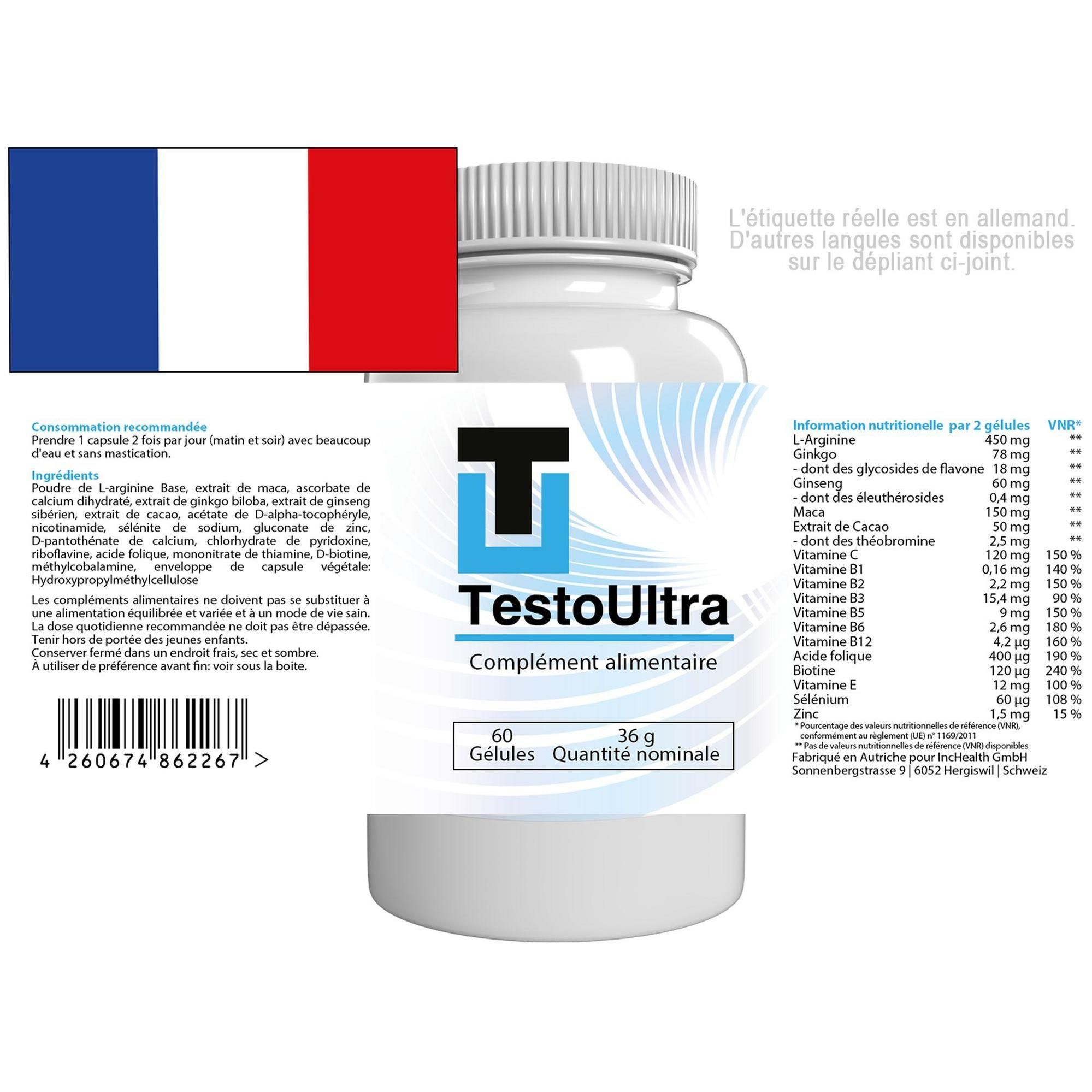 Testo Ultra - 180 G�lules (3x 60 G�lules) - Paquet De 3 - 2