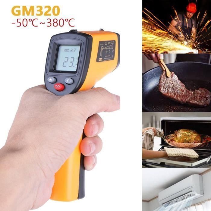 Thermomtre Electronique Frontal Sans Contact Lcd Laser Ir Numrique Thermo... - 3