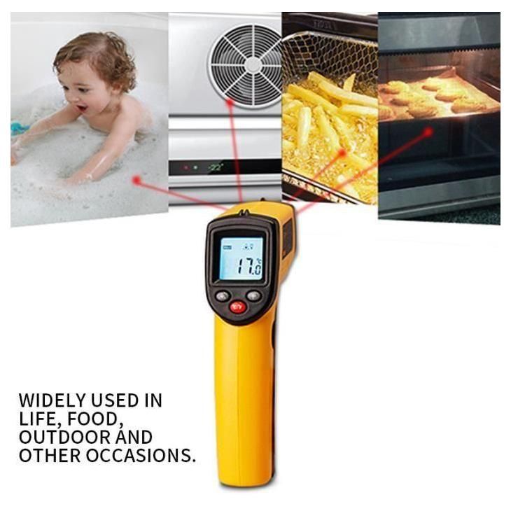 Thermomtre Electronique Frontal Sans Contact Lcd Laser Ir Numrique Thermo... - 4