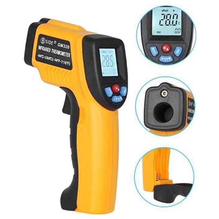 Thermomtre Electronique Frontal Sans Contact Lcd Laser Ir Numrique Thermo... - 5