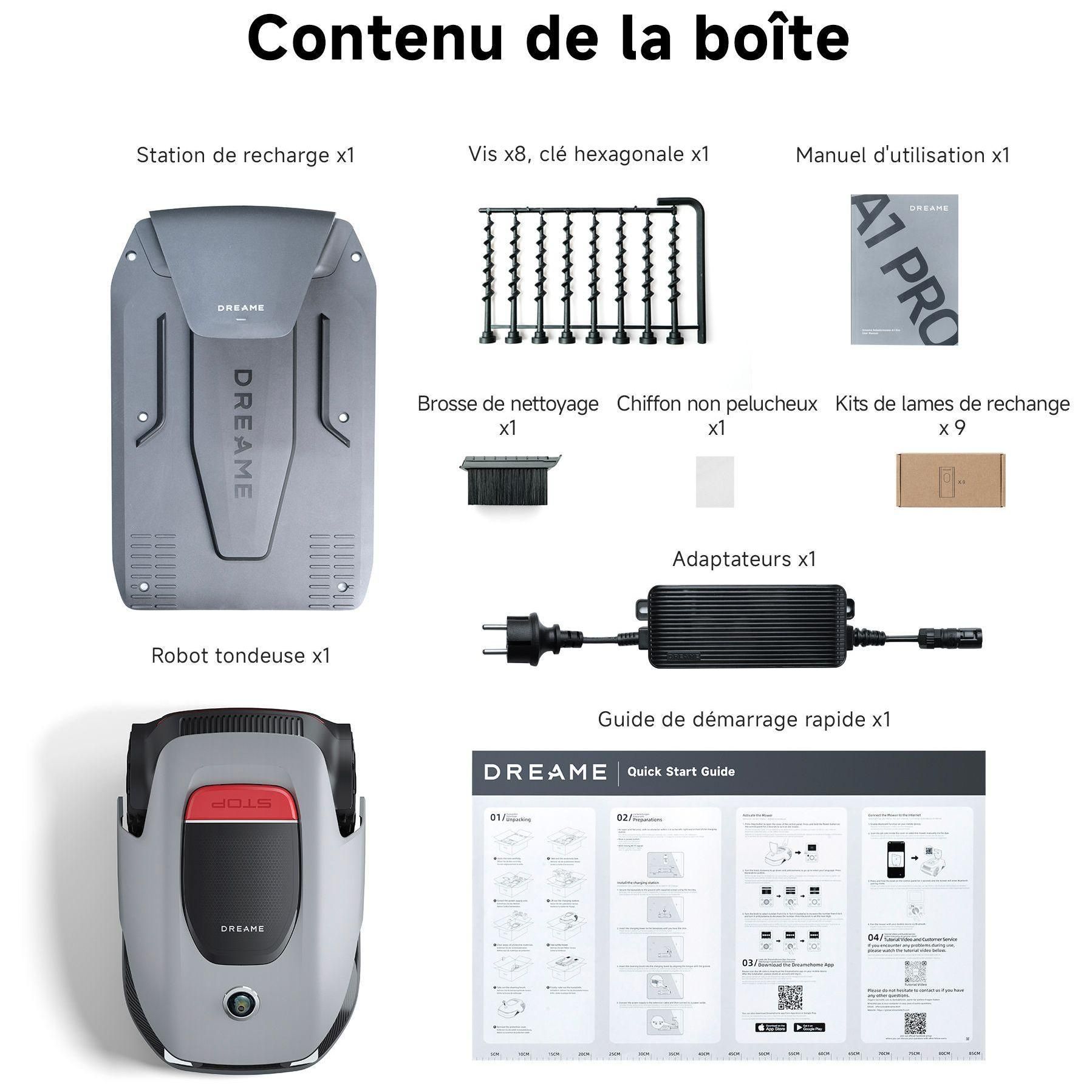 Dreame A1 Pro Tondeuse robotise intelligente, Tondeuse  gazon robotise s... - 6