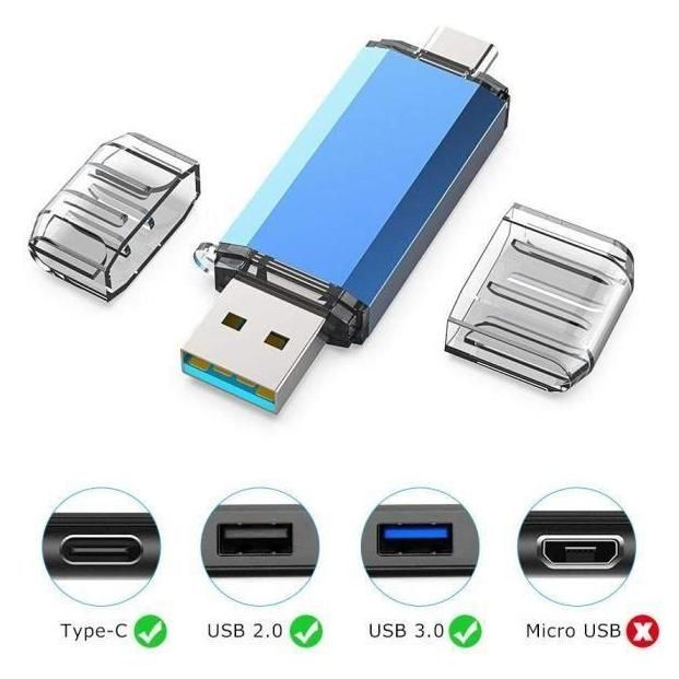 KOOTION Cl USB Type C 64 Go USB 3.0 Cle USB 64GB 2 en 1 Clef Memory Stick ... - 2
