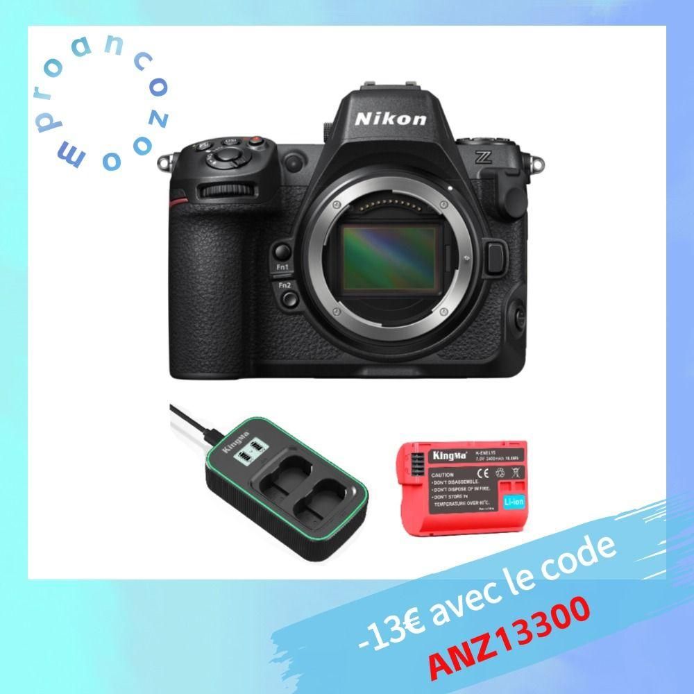 Nikon Z8 Boitier 45.7 mpix + Kingma 2400mAh batterie (Nikon EN-EL15) + King...
