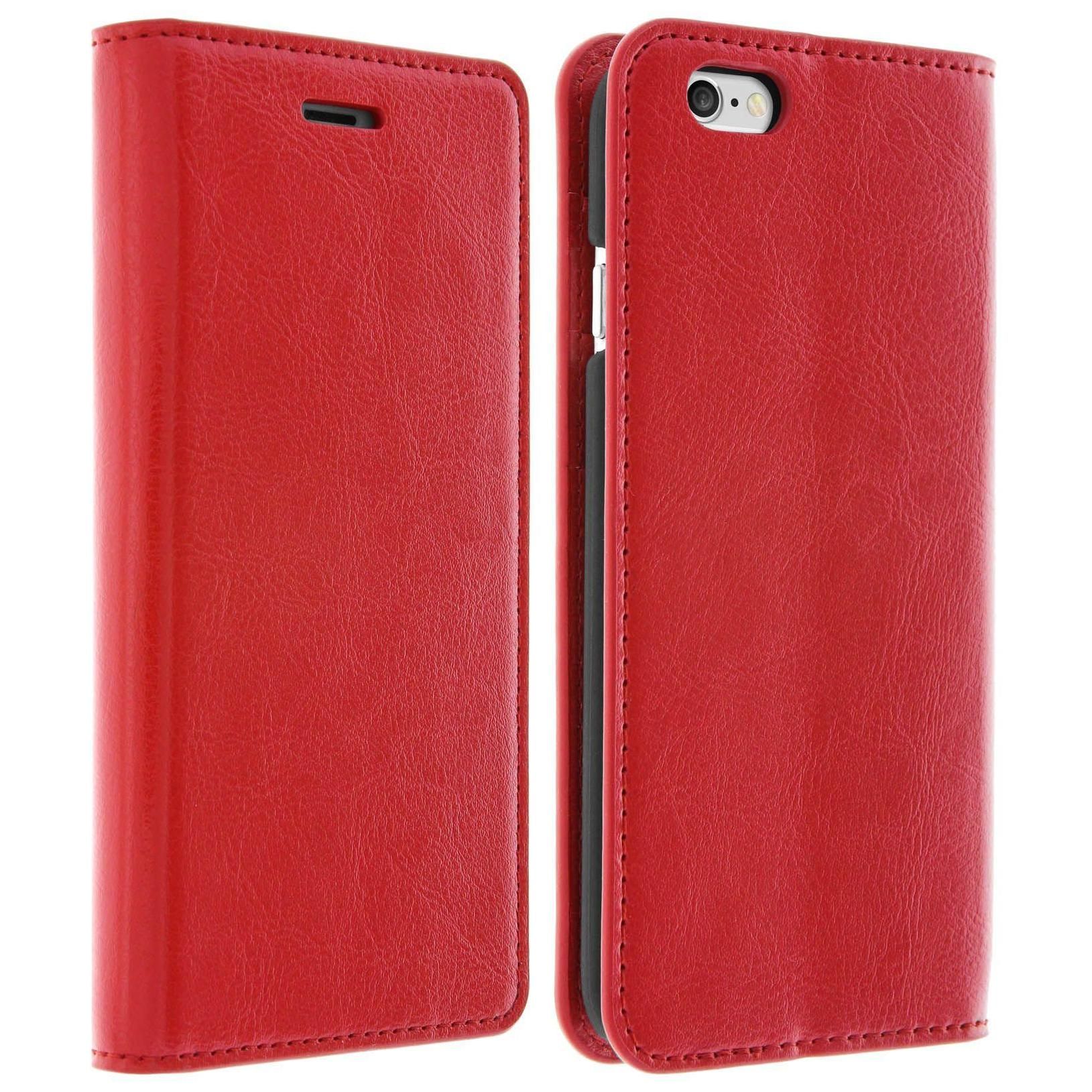 tui Iphone 6 , Iphone 6s En Cuir Veritable Et Finition Surpiqu - Rouge - 2
