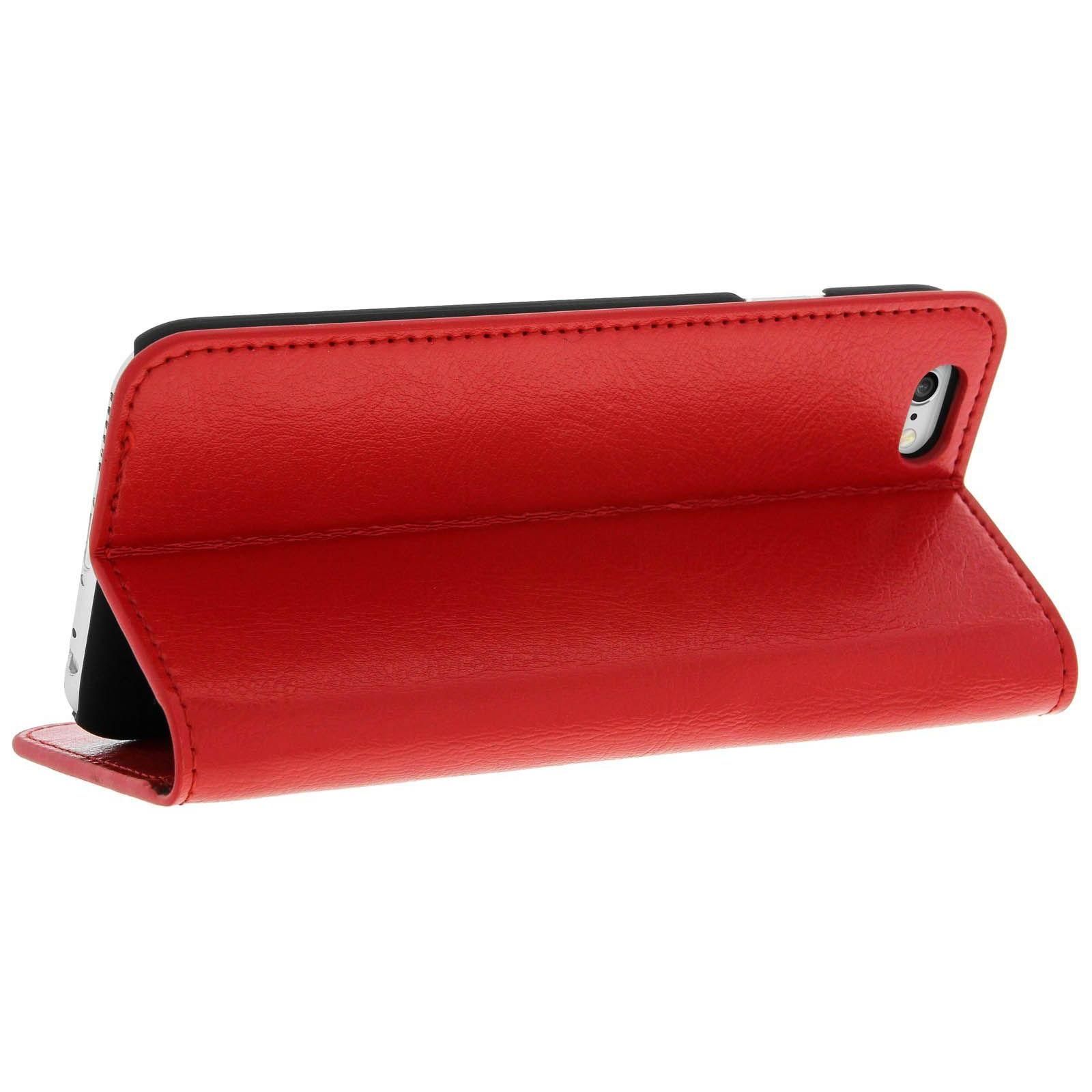 tui Iphone 6 , Iphone 6s En Cuir Veritable Et Finition Surpiqu - Rouge - 5
