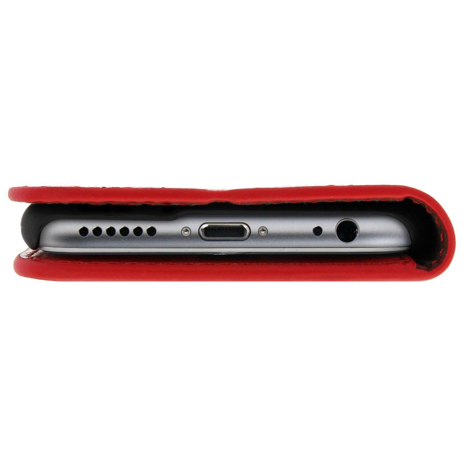 tui Iphone 6 , Iphone 6s En Cuir Veritable Et Finition Surpiqu - Rouge - 6