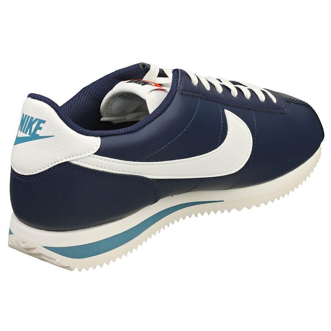 Nike Cortez Chaussures Dcontractes Pour Homme - Cuir Navy Blanc - 41 - 2