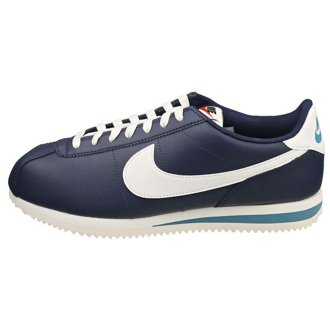 Nike Cortez Chaussures Dcontractes Pour Homme - Cuir Navy Blanc - 41 - 5