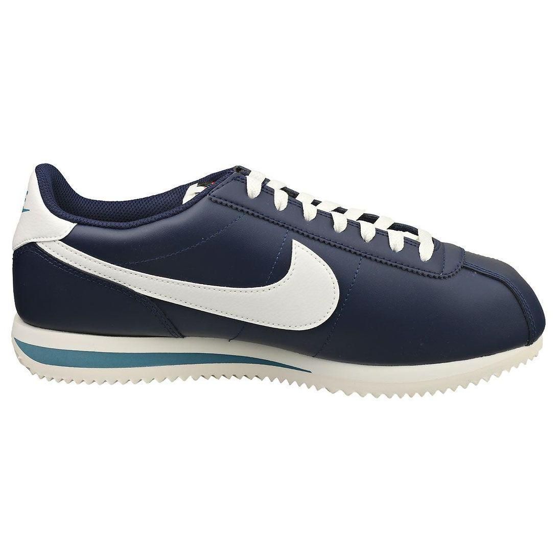 Nike Cortez Chaussures Dcontractes Pour Homme - Cuir Navy Blanc - 41 - 6