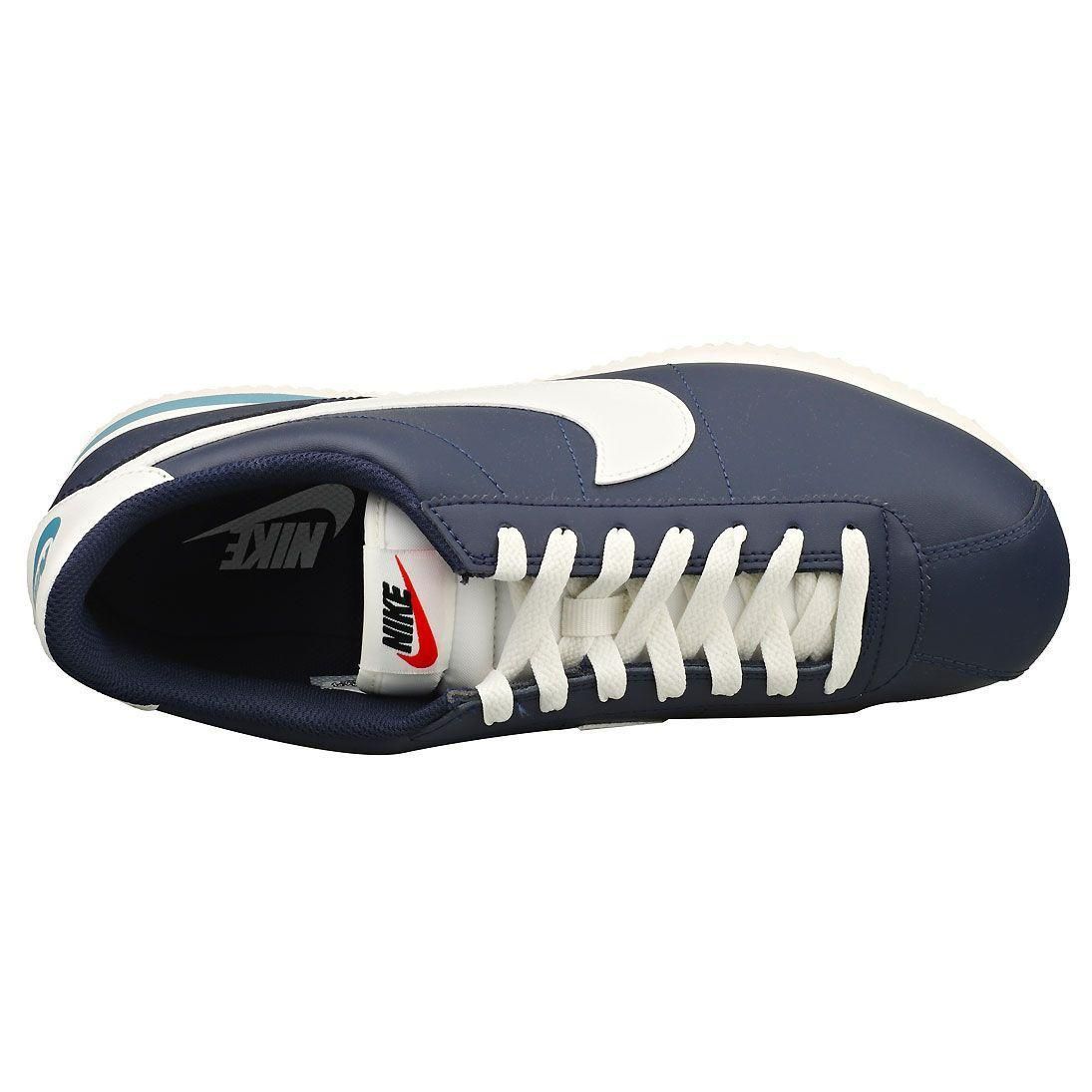 Nike Cortez Chaussures Dcontractes Pour Homme - Cuir Navy Blanc - 41 - 8