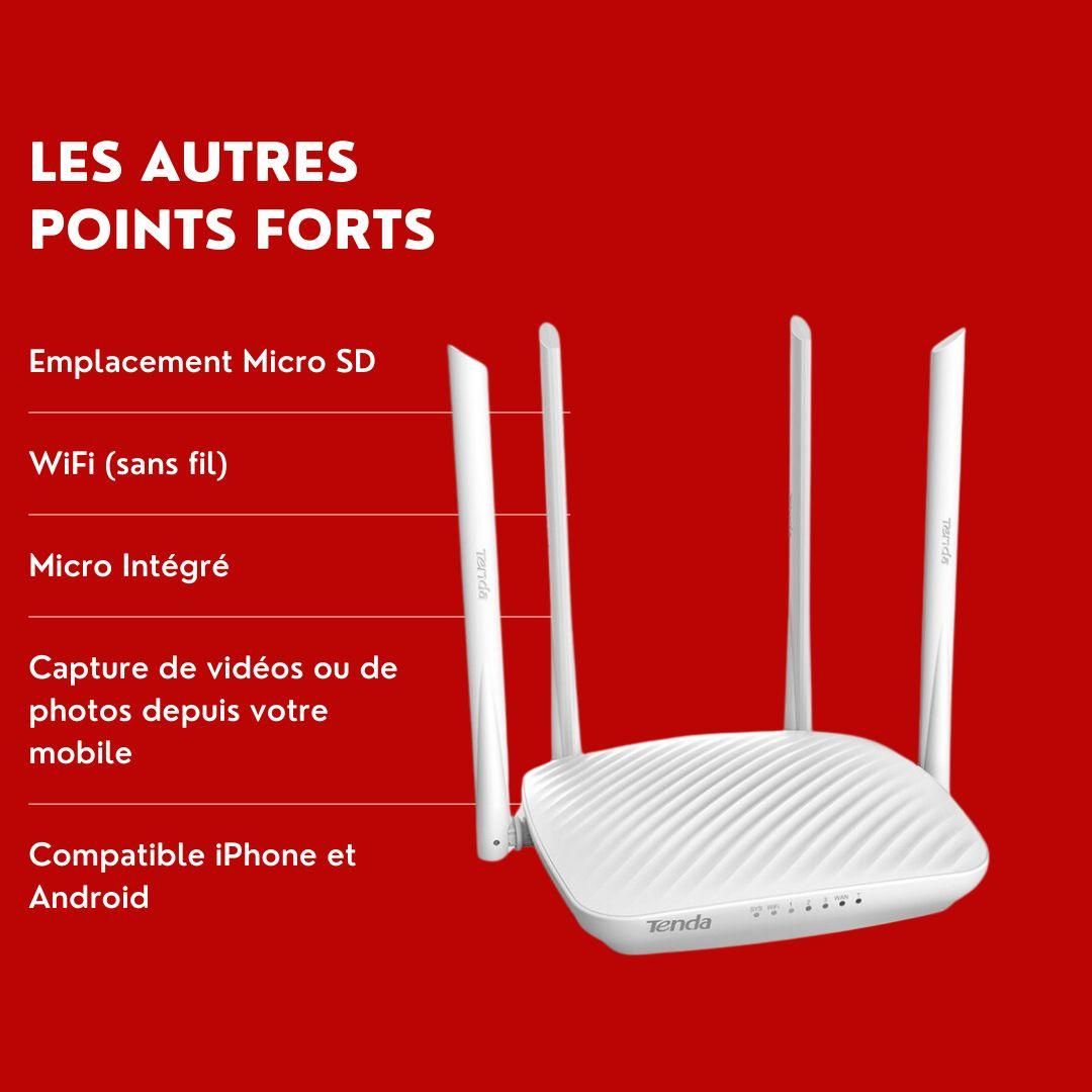 Routeur Camera Espion 4k Wifi Blanc - 6