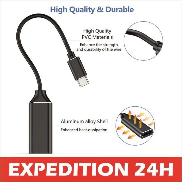 Adaptateur USB C vers HDMI, rsolution 4K super claire, compatible avec Thu... - 3