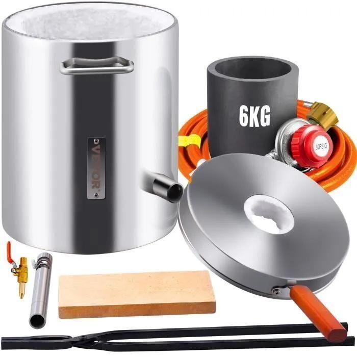 Four de Fusion - VEVOR - 6kg fonderie Four � Propane Fonderie Creuset en Gr...