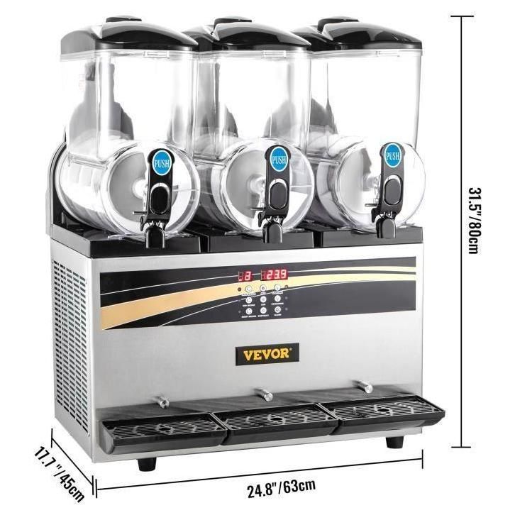 3 x 15 L Machine � Granit�s - VEVOR - 63 x 45 x 80 cm 800 W R�frig�ration E... - 2