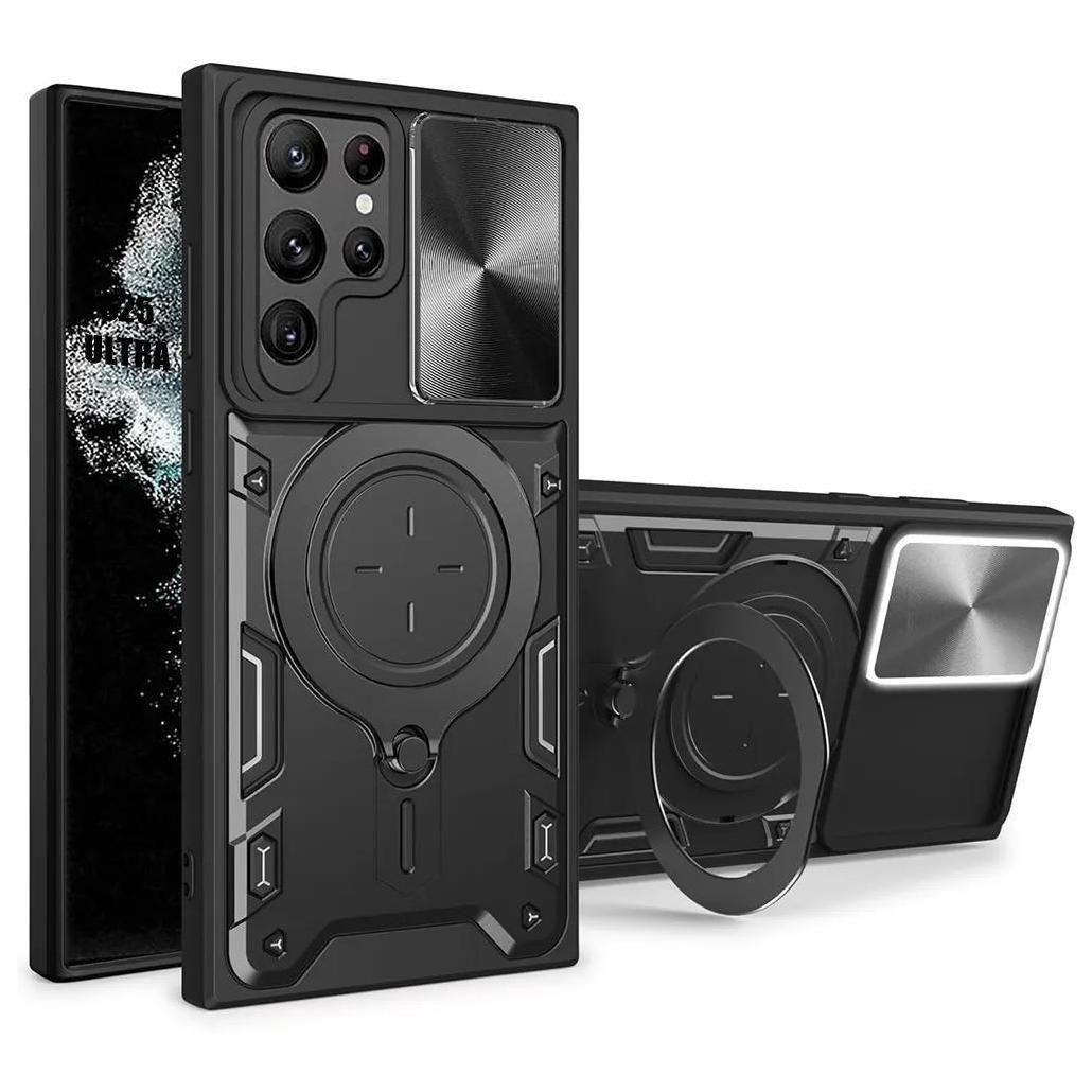 Coque Pour Samsung Galaxy S25 Ultra, Antichoc Avec Support Magntique Et Pr...