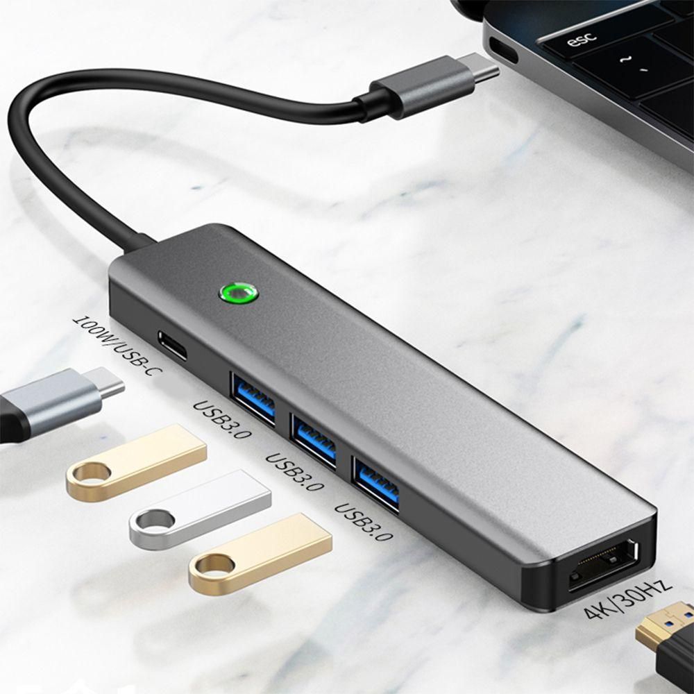 Adaptateur USB-C vers HDMI 4K avec Port USB 3.0, PD 100W, Indicateur Bouton... - 2