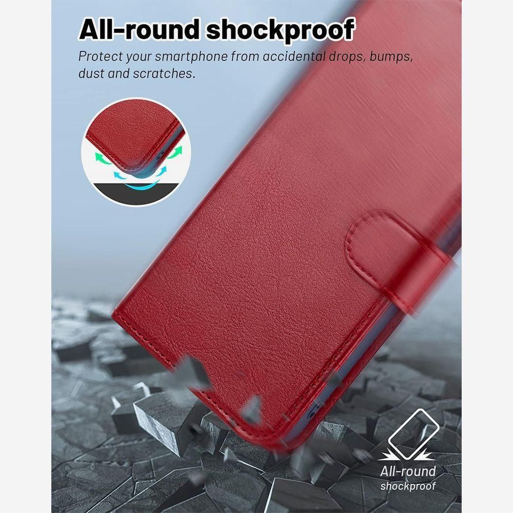 Coque + 2 Verres Tremps Pour Xiaomi Redmi 13c, Housse Antichoc Effet Cuir ... - 4