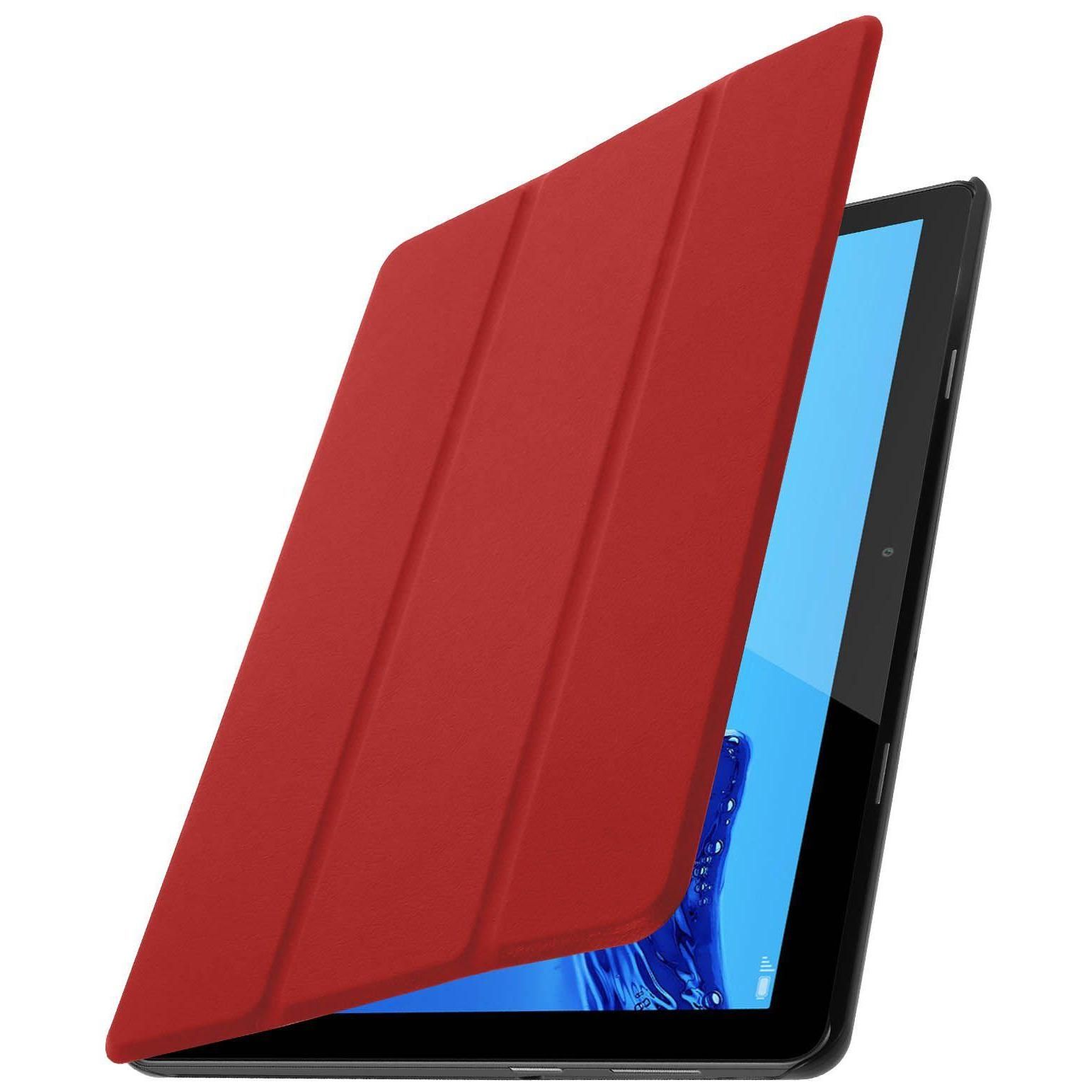 Housse Huawei Mediapad T5 10.0 Etui Clapet Folio Support Video Rouge - 2