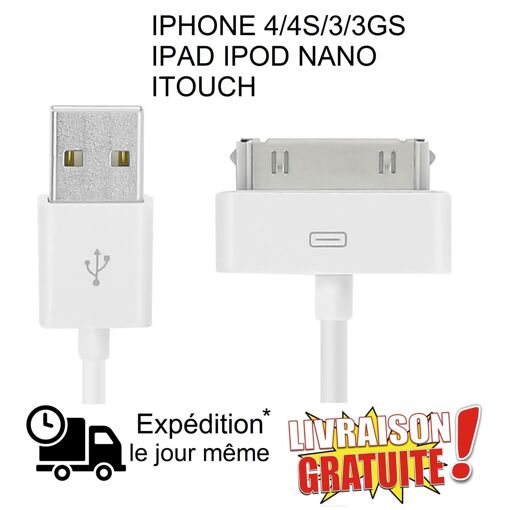 Chargeur Câble USB Pour IPHONE 4 3 4S IPad IPod Dock - 2