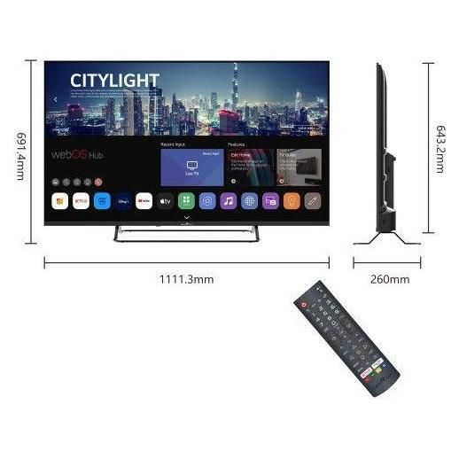 Smart Tech 43UW02V - 43' - TV LED 4K UHD 139 cm Smart TV Web OS Molotov, Ne... - 4