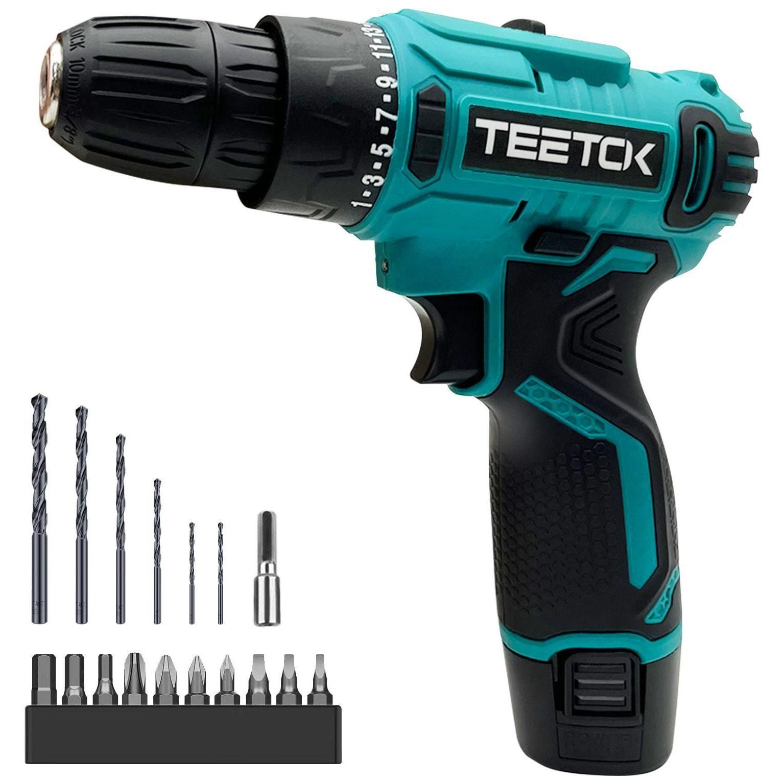 Perceuse Visseuse Sans Fil 12V avec 1 X 2000 mA Batterie au Lithium et char...