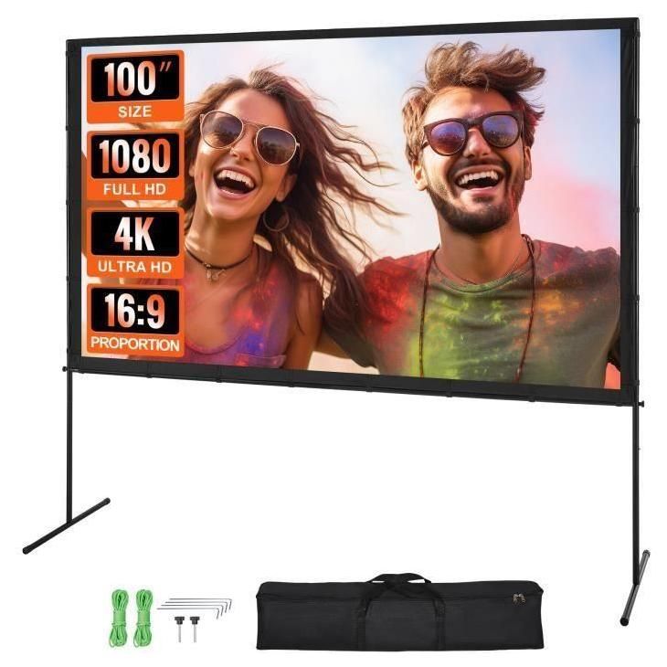 �cran de Projection sur Pied - VEVOR - Toile de Projection sur Tr�pied Port...