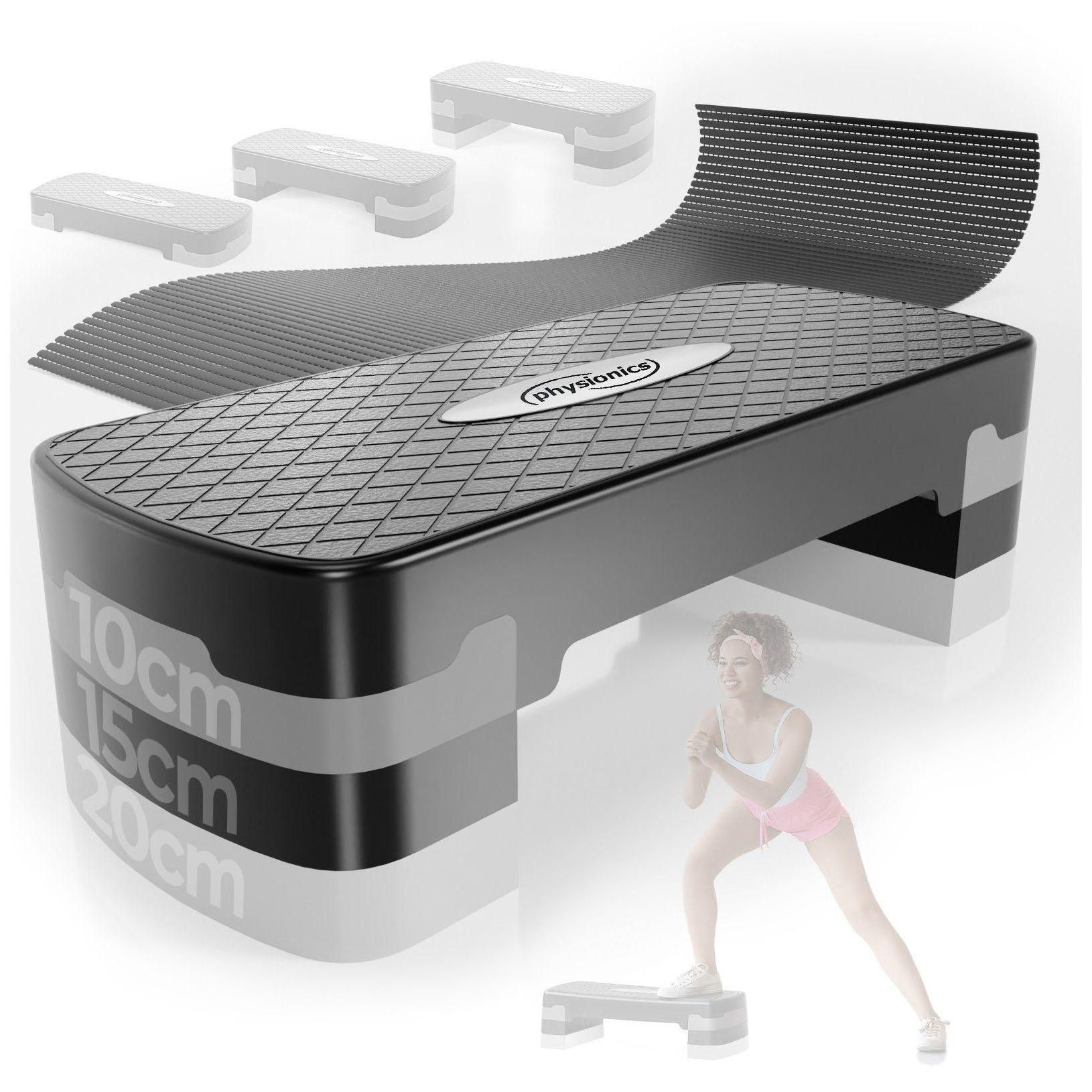 Physionics Step D'arobic - Rglable En 3 Niveaux,, Max 200kg, 68x28cm, No...
