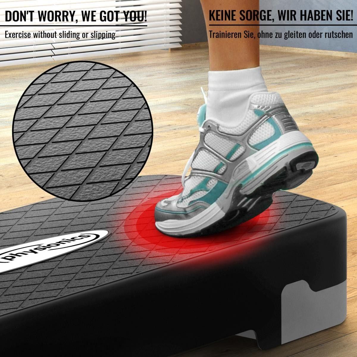 Physionics Step D'arobic - Rglable En 3 Niveaux,, Max 200kg, 68x28cm, No... - 8
