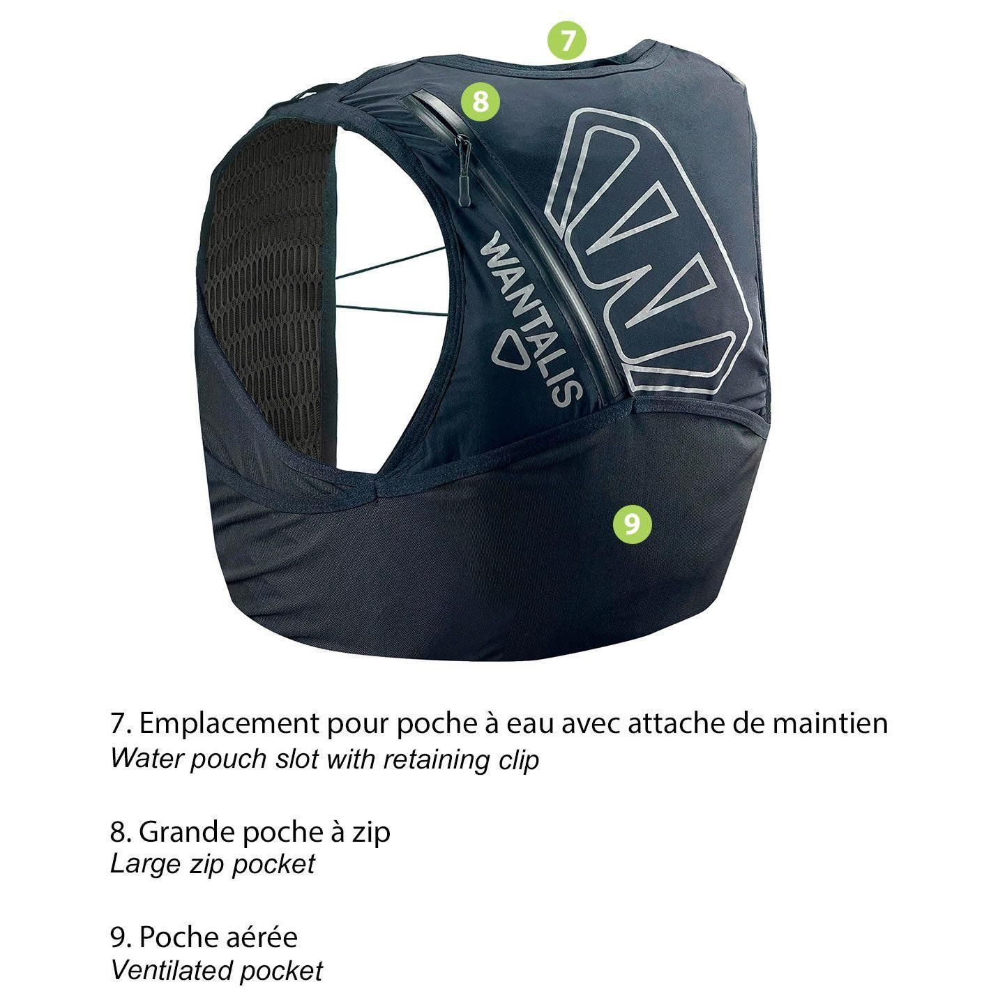 Gilet D Hydratation Trail Et Running 1 Poche Water Rsistant 9 Poches Grand... - 3