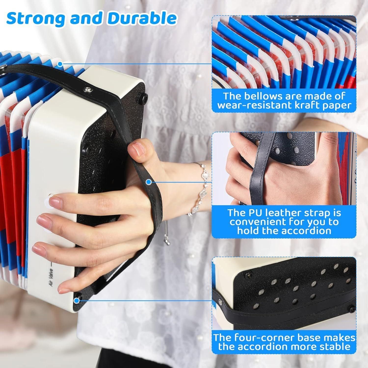Accordon Pour Enfants, Accordon  10 Touches Avec Sangles, Instrument De ... - 6
