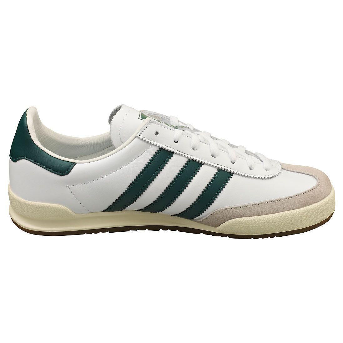 Chaussures Adidas Jeans Pour Hommes - Baskets En Cuir Blanc Et Vert - 44 - 6