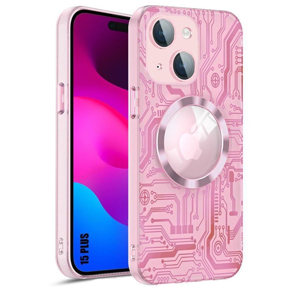 Coque Pour Iphone 15 Plus Avec Cercle Magntique, Coque Rigide Antichoc Tra...