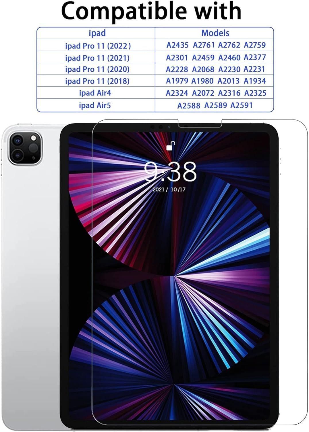 Lot De 2 Protection cran Compatible Ipad Pro 11-Pouces (2022/2021/2020/201... - 4