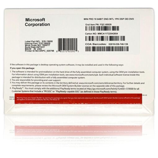 Windows 10 Pro Avec Dvd Professionnel + Cl� De Licence - 4