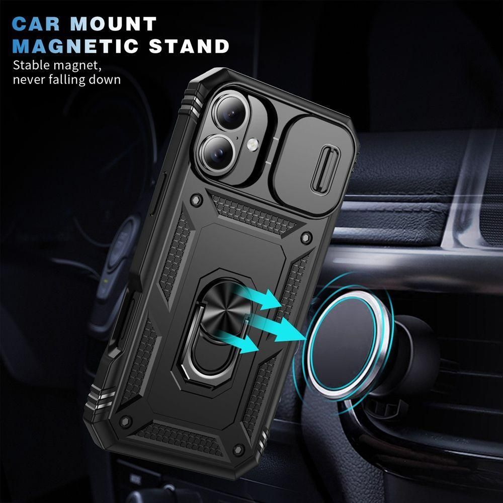 Coque Pour Iphone 16 - Protection Ultra Rsistante Avec Support Et Cache Ca... - 3