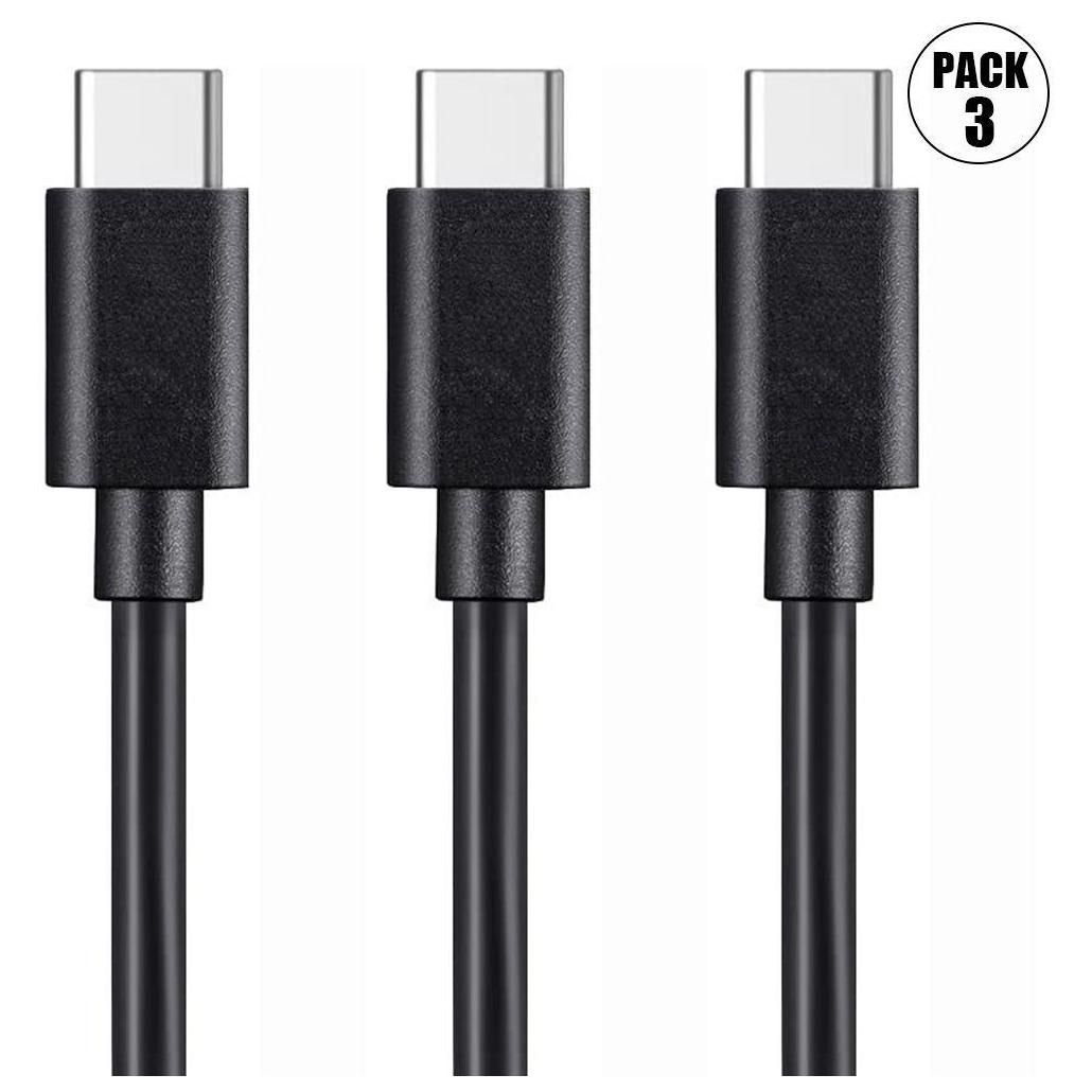 3 x Cble USB-C Compatible avec OPPO Find X5 / X5 Pro / X5 Lite - 1 Mtre N...