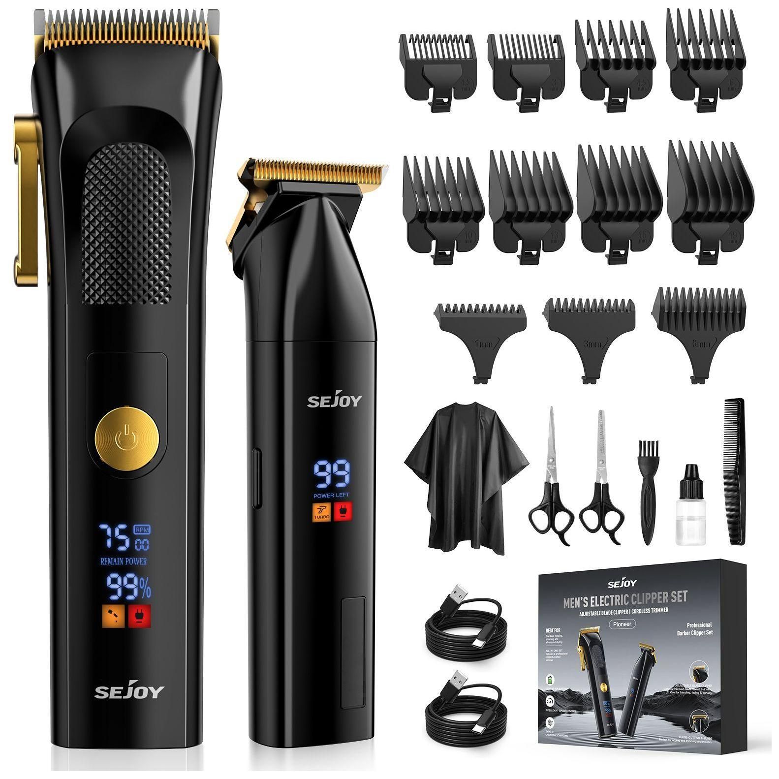 Sejoy Tondeuse Cheveux Professionnelle Pour Homme, Kit De Coupe De Cheveux ...