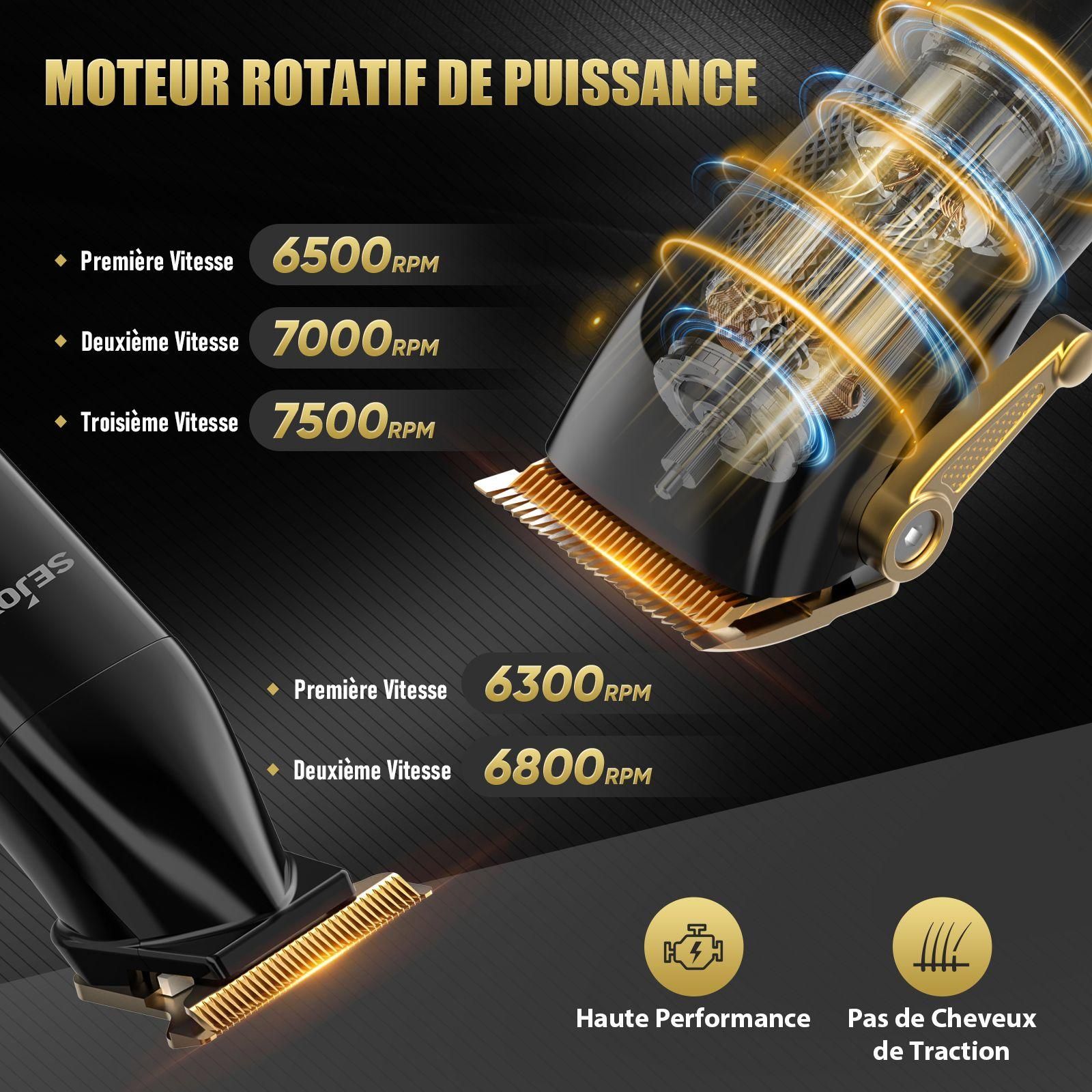 Sejoy Tondeuse Cheveux Professionnelle Pour Homme, Kit De Coupe De Cheveux ... - 4