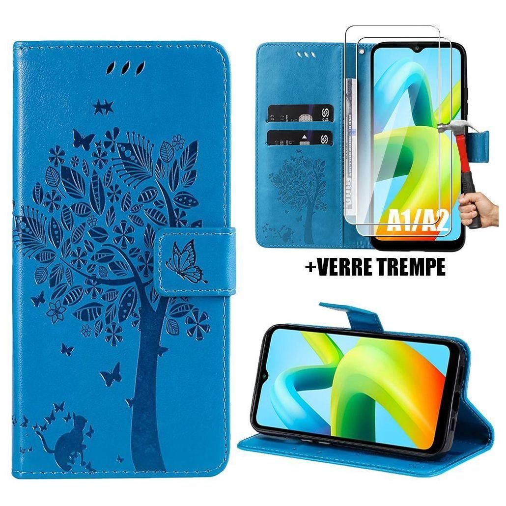 Coque Et 2 Verres Tremps Pour Xiaomi Redmi A1 / Redmi A2, Housse Flip Case...