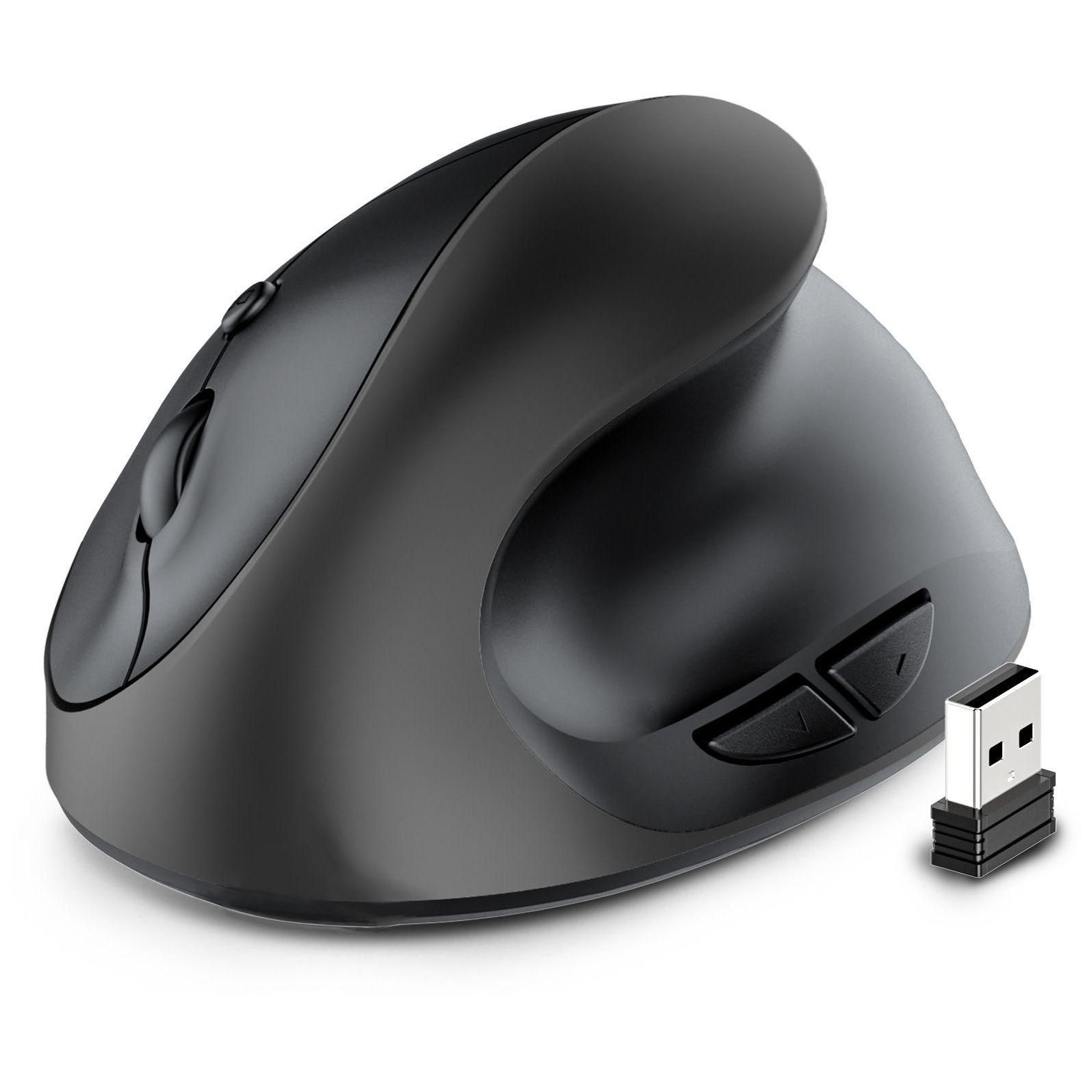 Souris Ergonomique sans Fil, Souris Optique sans Fil 2.4G avec 800/1200/160...