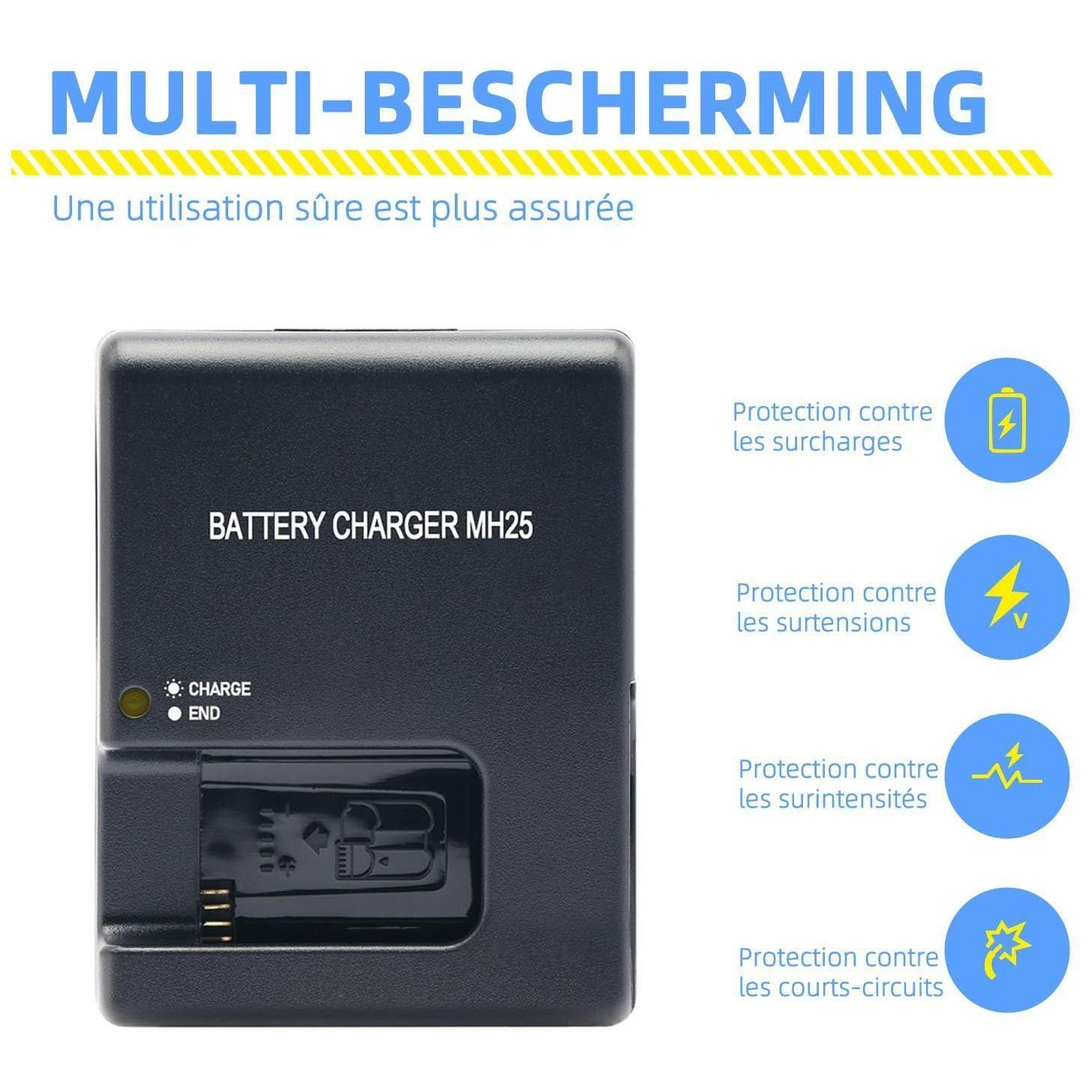 Chargeur MH-25/25a pour EN-EL15/EL15a/15b Batterie compatible avec Nikon D5... - 6