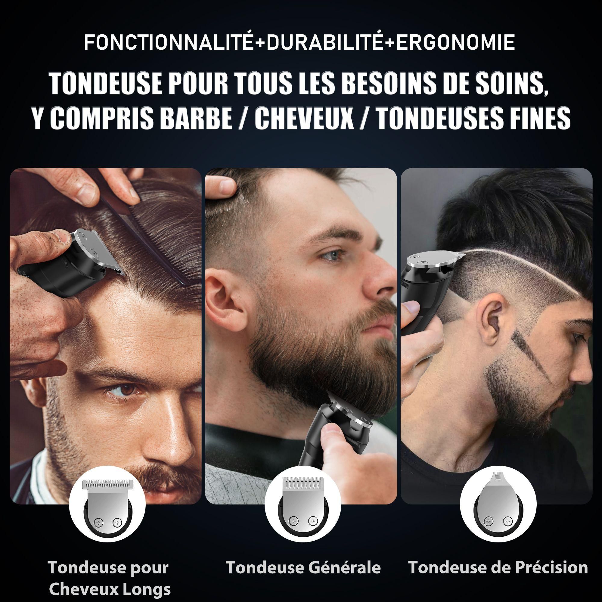 Tondeuse  Barbe Et Cheveux Sejoy Professionnelle Homme Sans Fils, Tondeuse... - 2