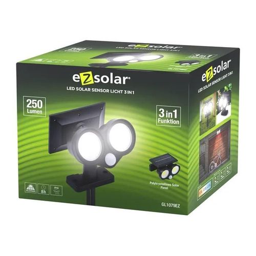 Double Projecteur Solaire Ez Solar Gl1079ez - 250lm
