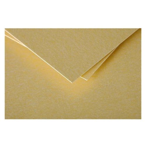Clairefontaine Pollen - Papier - or - 82 x 128 mm - 210 g/m² - 25 carte(s) cartes pliées en deux