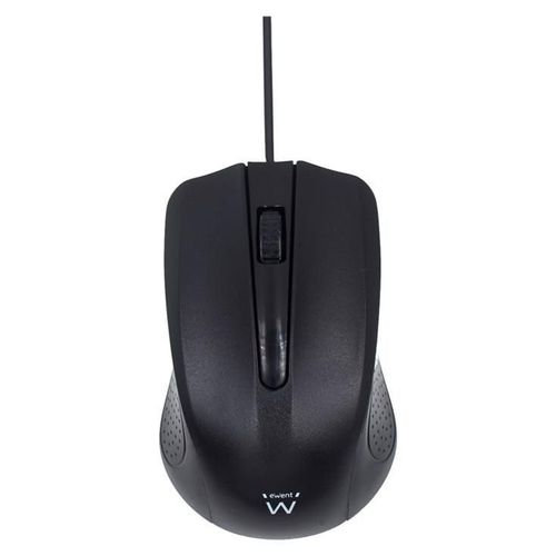 Ewent - Souris - ergonomique - droitiers et gauchers - optique - 3 boutons - filaire - USB