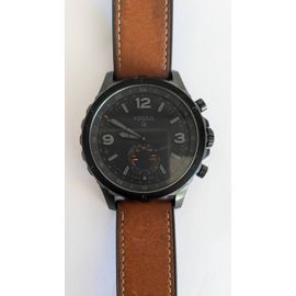 Fossil Q Hybrid Montre Connectée ¿ Bracelet Cuir Marron ¿ Design Élégant