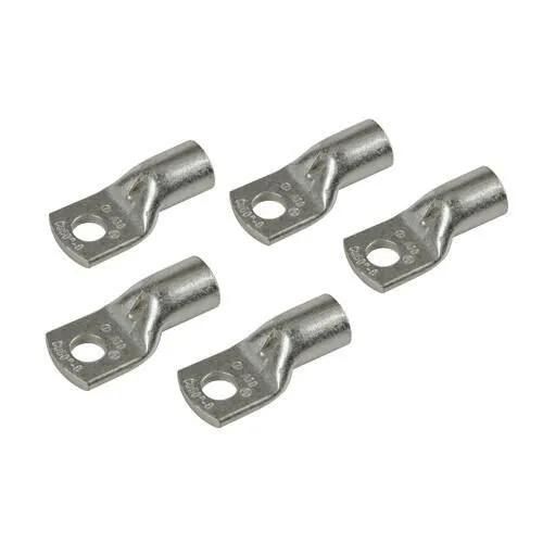 Lot De 5 Cosses À Sertir En Cuivre Étamé - Section Lampa 50 Mm² - Trou 10 Mm - Argenté - 50 Mm²/10 Mm